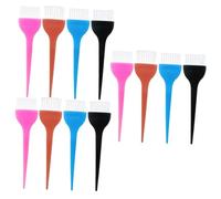 POPETPOP 12pezzi Pennello per Tintura Capelli Impugnature Comode per Applicazione Colorazione Tintura Mèches Fai da Te o Salone