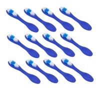 POPETPOP 12pezzi Spazzolini Da Dita Con Setole Morbide Manici Per Sicurezza Per Viaggio Uso in Carcere e Istituzionali