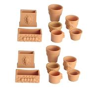 POPETPOP 14pezzi Mini Vasi Fiori Artificiale Per Bambole Decorazioni Per Giardino Fatato e Accessori Per Casa Miniatura