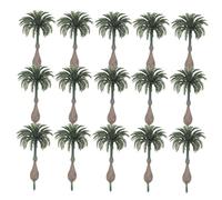 POPETPOP 15 Miniature Palm Trees in Plastic Realistic Fake Coconut Trees For Diorama Cake Toppers Train Scenery And Micro Landscape Decorations