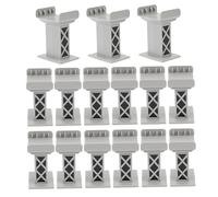 POPETPOP 15 Pezzi Supporti in Plastica per Ponte Ferroviario Blocchi Multilivello Resistenti alle Intemperie per Binari di Giocattolo e Modellismo Compatibili con Tutti i Marchi Principali