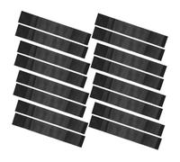 POPETPOP 16 Pezzi Fascia da Lutto Nera e Fascia per Leader Elastica Regolabile per Funerali con Bracciale per Calcio