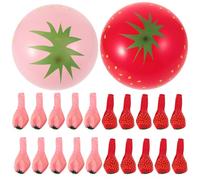POPETPOP 18 Palloncini a Forma di Fragola in Lattice Non Tossico, Decorazioni per Feste Estive e Ragazze, Bouquet di Palloncini Regolabili per Compleanni e Celebrazioni Tematiche