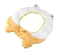 POPETPOP 1pezzi Coprisedile WC Peluche Corgi Cartoon Copertura Riscaldata e Lavabilper Toilette Cuscino Comfort Simulazione Pelliccia di Coniglio Adatto per Uso Quotidiano per Anziani