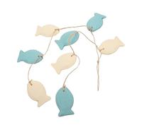 POPETPOP 1pezzi Decorazione Da Appendere Stile Mediterraneo Con Pesci Legno Accessorio Per Pareti Di Casa e Ufficio Design Unico e Resistente