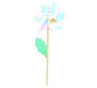 POPETPOP 1pezzi Girandola da Giardino Colorata Legno Foglie Decorazione Esterna Resistente Mulino Vento Ornamentale per Cortile e Prato