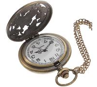 POPETPOP 1pezzi Orologio Da Tasca Classico in Lega Di Zinco Orologio Retrò Al Quarzo Design Delicato Per Indossare Al Collo Decorazione Regalo Per Famiglia Amici