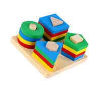 POPETPOP 1Set Giocattoli Legno Geometrici per Educativi Giocattoli Cognitivi per Sviluppo Infantile per Prima Educazione e Relazione Genitore