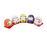 POPETPOP 1set Mini Figure Porcellana Per Decorazione Zen e Auto Amuleto Per La Prosperità e Idea Per Dashboard e Interni Domestici