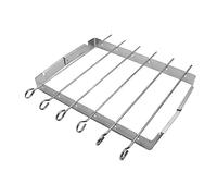 POPETPOP 1Set Professionale BBQ Inossidabile con Spiedini Lunghi per Barbecue per Picnic e Resistente al