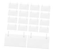 POPETPOP 1set Supporti per Etichette Trasparenti Plastica per Negozio e Magazzino per Display di Prezzi e Informazioni Prodotti con Coperchio e Doppio Laccio
