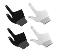 POPETPOP 2 paia Guanti Touchscreen in Comfort e Precisione per Gamer Nero e per Giochi Mobile ed Esport