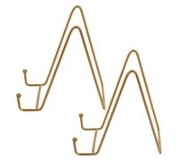 POPETPOP 2 Pezzi Cavalletto da Tavolo in Metallo e Piatto Decorativo Oro, | Supporto Stabile Base Rinforzata, Angolo di Visione Regolabile, per Libri Aperti e Cartelli Tavolo