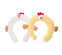 POPETPOP 2 Pezzi Cerchietto per Chioma Motivo Pulcino in Peluche Leggero e Resistente al Soffio, Accessorio per Feste di Pasqua, Design Adorabile e Novità e Adulti