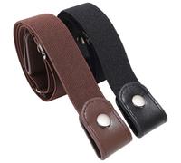 POPETPOP 2 pezzi Cintura Elastica senza Fibbia Unisex Cintura Invisibile per Jeans e Pantaloni per Uomo e Donna per Vita Comoda Segni