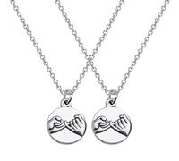 POPETPOP 2 Pezzi Collana Ciondolo Mano nella Mano, Collana Amicizia, Gioiello in Lega dal Design Elegante, Comoda da Indossare, per Migliori Amiche, Promessa del Mignolo