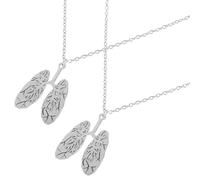 POPETPOP 2 Pezzi Collana Ciondolo Polmoni Umani in Lega Argento, Elegante e Pratica Bordi Lisci, Design Unico per Infermiere