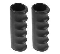 POPETPOP 2 Pezzi Coperture per Manopola in Pvc Nero per Carrello e Sedia a Ruote, Impugnatura Confortevole e Portatile Diametro Apertura 32 Mm