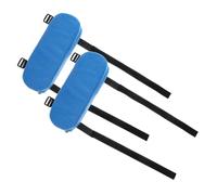 POPETPOP 2 Pezzi Cuscini Imbottiti per Braccioli in Cotone PP Morbido Rialzo per Braccioli Sedia Ufficio Gaming e Sedia Rotelle Facile Installazione con Fascia Elastica Copertura