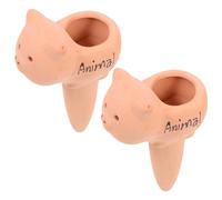 POPETPOP 2 Pezzi Dispositivo di Irrigazione Automatico Globo Ceramica Pentola Globi di Irrigazione delle Piante Pianta Ircavo di Fiori Automatici Globi per Innaffiare Il Giardino Terracotta