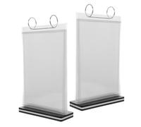 POPETPOP 2 Pezzi Espositore da Tavolo in Acrilico con 6 Pagine e 12 Lati, Porta Menu Verticale Versatile per Foto e Cataloghi, per Ristoranti e Negozi