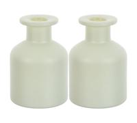 POPETPOP 2 Pezzi Flacone Diffusore da 150ml per Aromaterapia in Vetro Verde Cilindrico, Ricaricabile e Antigoccia, Elegante per Decorazioni Artigianali e Auto