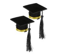 POPETPOP 2 Pezzi forcina per cappello da dottore Cappello di laurea nappa di laurea dottorato blu graduazione del cappuccio Partenza per per ferro da stiro Giallo