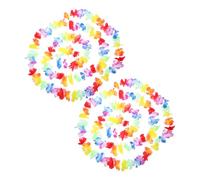 POPETPOP 2 Pezzi Ghirlande Hawaiane Colorate per Decorazioni Festa Tema Hawaii Fiori Artificiali Realistici per Addobbi Interni ed Esterni Striscioni Appesi per Sfondo Foto e Festivo