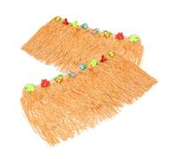 POPETPOP 2 Pezzi Gonna da Hawaii in Frangia Tinsel Decorazione per Feste Estive Addobbo da per Matrimonio e Party Tema Spiaggia