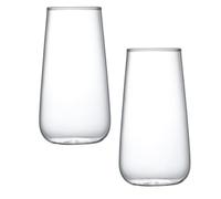 POPETPOP 2 Pezzi Grande Tazza in Vetro Trasparente 500ml | Stile Fresco e Semplice, Forma Delicata e Generosa, Bordo Liscio e Rotondo, per Bar e Ristorante