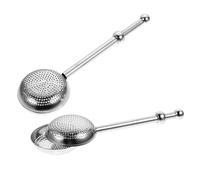 POPETPOP 2 pezzi Infusori per Tè in Acciaio Inossidabile con Lungo Antiscivolo Filtro Estensibile per Tè Fresco Uso e Professionale