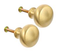 POPETPOP 2 Pezzi Maniglia Mobili in Ottone Oro per Armadio e Cassetto | Stile Semplice e Delicato, Finitura Fine, Installazione Comoda, Pratica, Non Facile da Deformare o Sbiadire