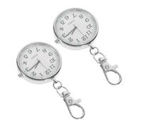 POPETPOP 2 Pezzi Orologio da Rotondo con Clip e Portachiavi Digitale Portatile con Fibbia Moschettone per Infermieri e Design Leggero con Clip al per Medicale