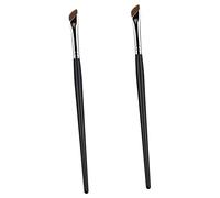 POPETPOP 2 pezzi Pennelli Angolati per Eyeliner e Sopracciglia Pennello Sottile per Occhi Correttore e Ombretto Ergonomico per Donne e Principianti