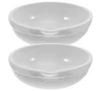 POPETPOP 2 pezzi Piatti Evaporazione in Ceramica Beccuccio Resistenti Alte Temperature Non Reattivi per Laboratorio Chimico e Microbiologia Facile Pulizia Colore Bianco Elegante