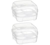 POPETPOP 2 pezzi Porta Uova Portatile in Plastica con Scomparti Antishock Organizer Frigorifero per Uova Contenitore Salvaspazio per Camping Picnic e Trasporto Sicuro