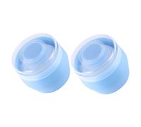 POPETPOP 2 Pezzi Puff di Cipria per Neonati in Morbido Peluche con Applicazione Uniforme e Contenitore Blu, Comodo la Cura della Pelle del Corpo dei Bambini