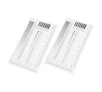 POPETPOP 2 Pezzi Righello di Precisione 8cm in Plastica per Controllo | Misurazione Manuale, Confronto Immediato, Finitura Opaca Trasparente, per Materiali Film Id e Tessera