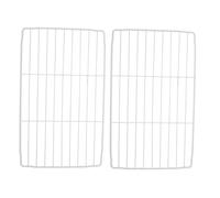 POPETPOP 2 pezzi Ripiani Frigorifero in Ferro Resistenti Organizer Congelatore Bianco Metallico Multiuso per Storage Affidabile e Duraturo