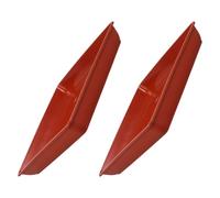 POPETPOP 2 Pezzi Rosso Sottovaso Quadrato in Plastica per Vasi da Fiori | Base per Vasi Quadrati, Raccoglie L’acqua in Avanzo, Protegge Superfici da Umidità, per Davanzale e Balcone