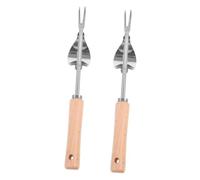 POPETPOP 2 pezzi Sarchiatore Manuale in Acciaio Inossidabile per Diserbo Domestico Estirpatore Erbacce Leggero e Resistente per Orto e Giardino Strumento Multifunzione per Dissodare e