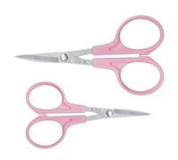 POPETPOP 2 Pezzi Set di Forbici da Cucito Rosa in Acciaio Inossidabile Manico Ergonomico e Punta Appuntita per Ricamo e Lavori di Cucito Precisi