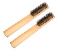 POPETPOP 2 Pezzi Spazzola per Pulizia in Rame, Wire Cleaning Brush Multifunzione per Lime Manuali e Lime ad Ago, Setole Lunghe per Pulire i Denti della Lima,