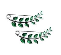 POPETPOP 2 Pezzi Spilla Donna Elegante Verde in Lega, Corsage Moda Finitura Lucida e Comoda da Indossare, per Welfare Aziendale e Business