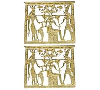 POPETPOP 2 Pezzi Spille Vintage Stile Retro Forma Tempio Egiziano in Lega Oro Resistente e Non Sbiadisce per Decorazioni Abbigliamento e Valigie