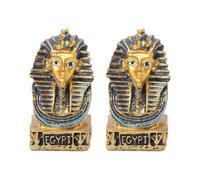 POPETPOP 2 Pezzi Statuetta Faraone Egiziano Tutankhamon in Resina Oro