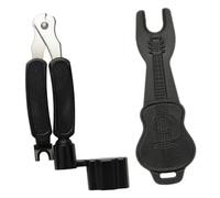 POPETPOP 2 pezzi Strumento per Manutenzione Chitarra con Avvolgitore Corde Ergonomico Pin Remover e Taglia Corde in Abs e Acciaio Inox Resistente e Facile da Usare per Folk Elettrica e