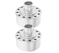 POPETPOP 2 Pezzi Tappo Sfiato Copritestata Rotondo a Pressione Tubo 1 | Metallo Argento, Apertura da 1-1/4 Pollici, Pulizia Rapida, Filtro Ventilazione Albero Motore