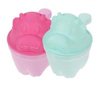 POPETPOP 2 pezzi Tazza Risciacquo Shampoo per Design Liscio per Presa Materiale Durevole Portatile per Bagno Colori Verde e Rosa