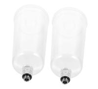 POPETPOP 2 Pezzi Tazze Aerografo Sostituibili Contenitori Vernice Plastica Leggeri e Smontabili per Spruzzo gravità Accessori Aerografo Versatili per Verniciatura Professionale